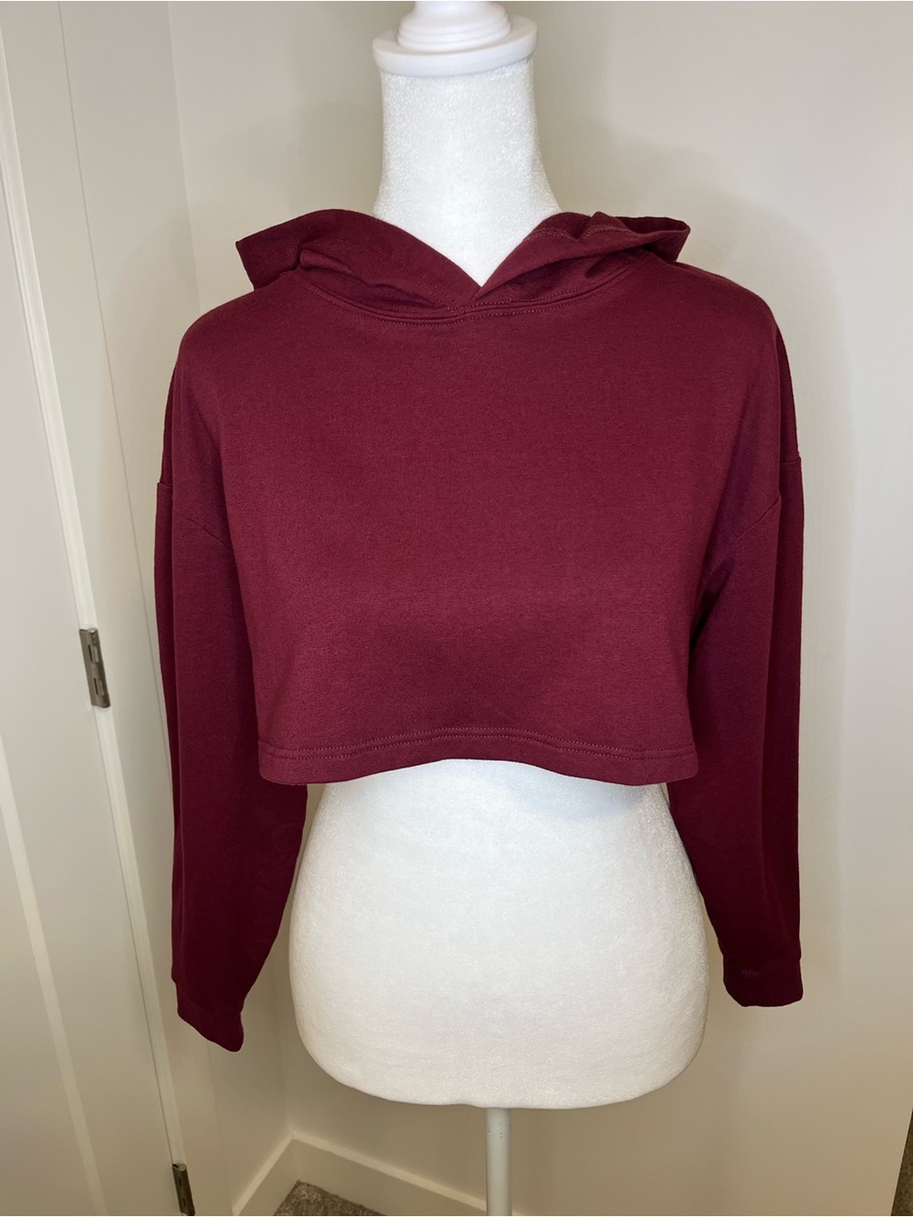 BALERA Burgundy Long Sleeve Crop Top - FREE SHIPPING on Bundles $85+
